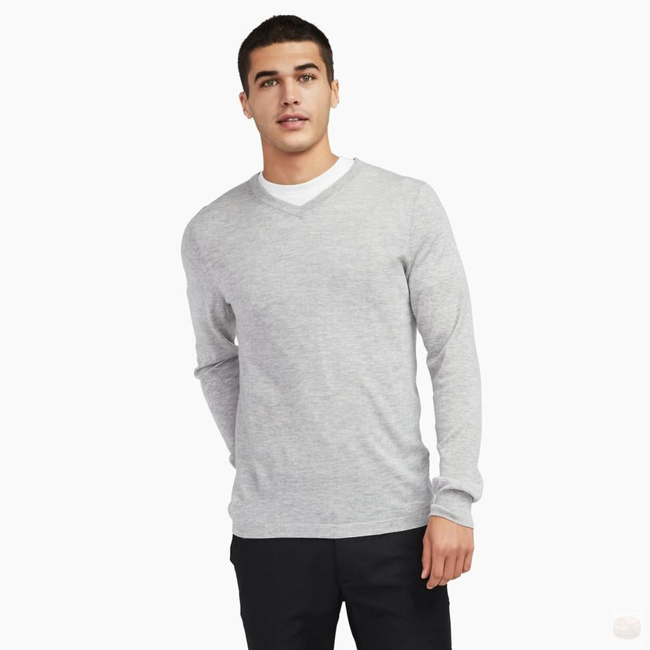 Ultra Fine Cashmere Long Sleeve V-Neck