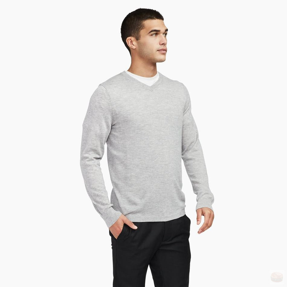 Ultra Fine Cashmere Long Sleeve V-Neck
