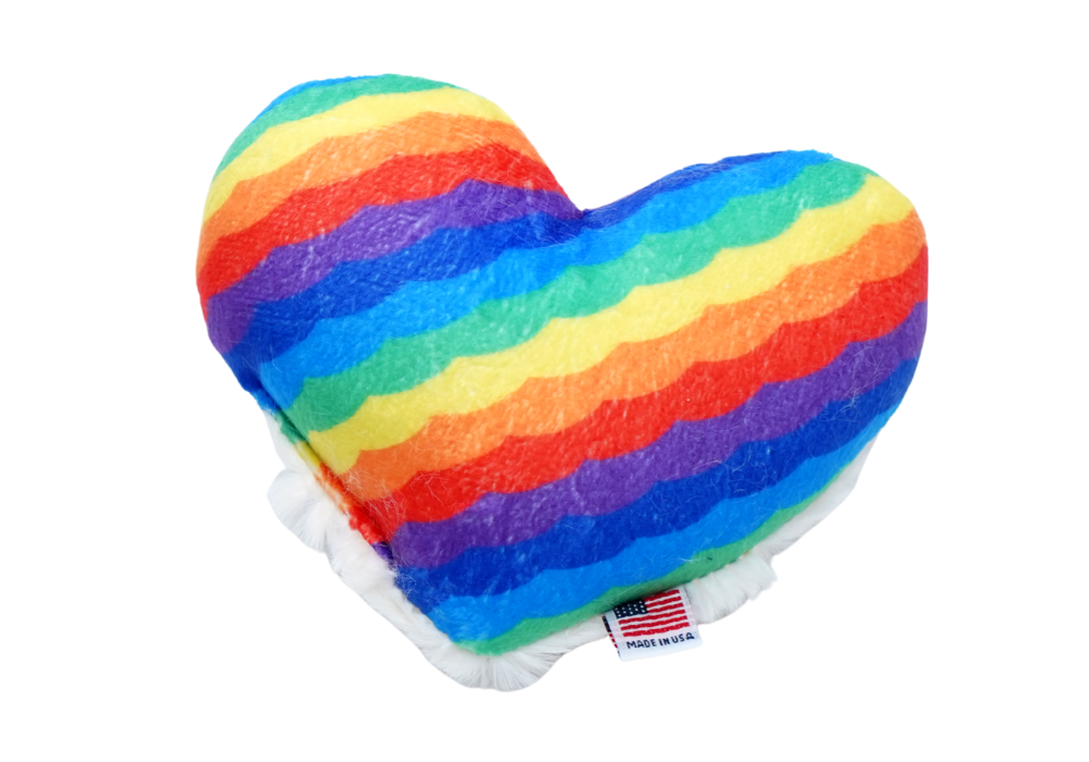 Rainbow Dog Toy with Squeaker