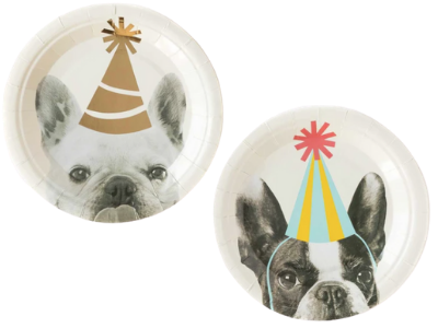 dog party plates