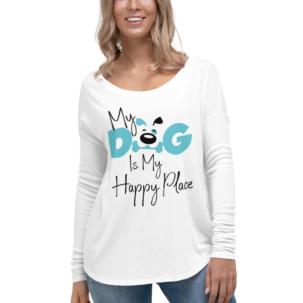 Happy Place: Ladies' Long Sleeve Tee