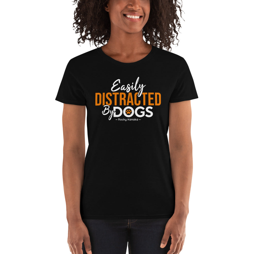 Easily Distracted:  Women's short sleeve t-shirt Orange