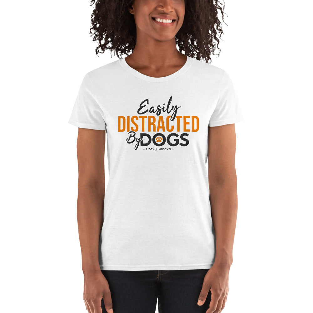 Easily Distracted:  Women's short sleeve t-shirt Orange