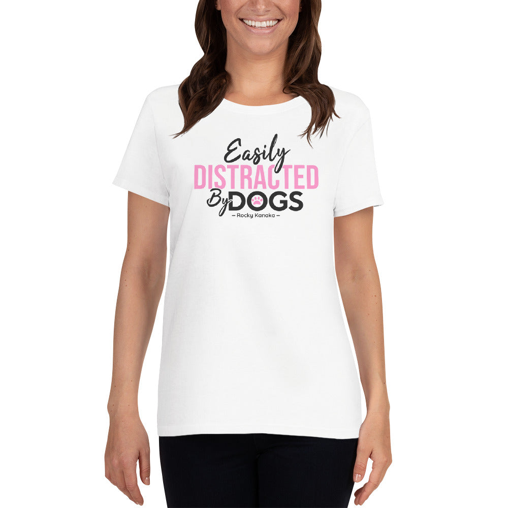 Easily Distracted:  Women's short sleeve t-shirt Pink